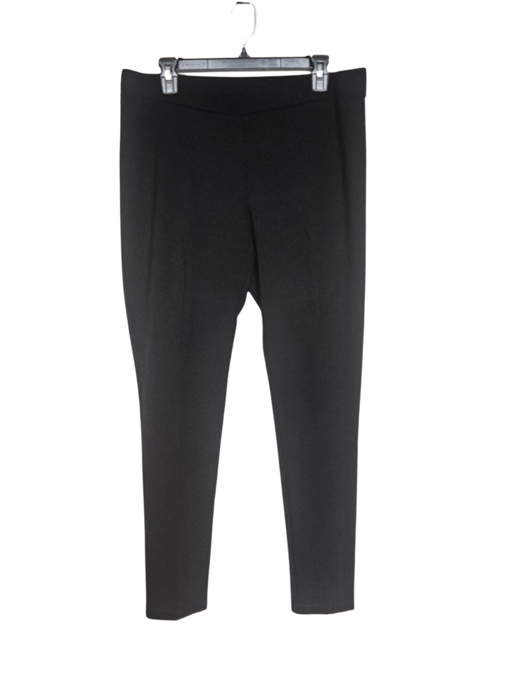 Premise Women's Plus Size 1X Black Ponte Slim-Fit Pants